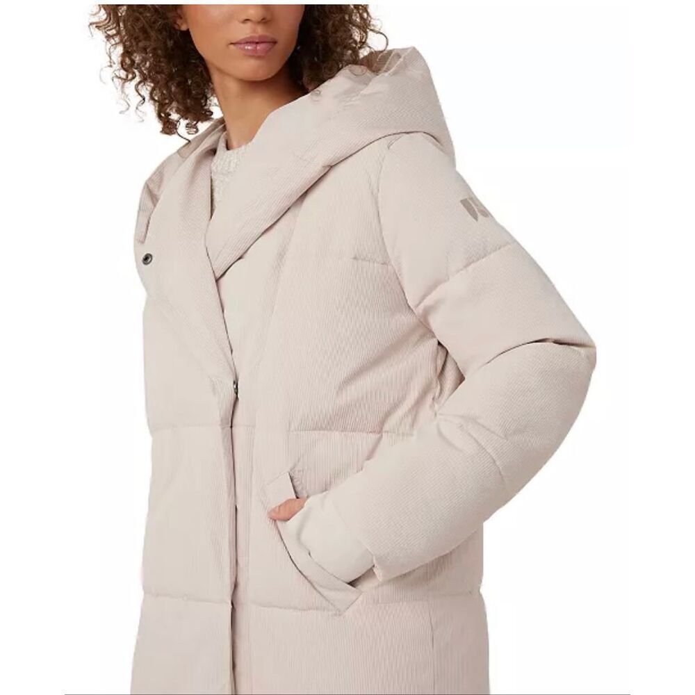 Frank & Oak The Corduroy Comfort Hygge Insulated Puffer Coat Slate Cream XL - Picture 7 of 9